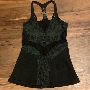 Fairy Floss Wild Feather Top Black Medium